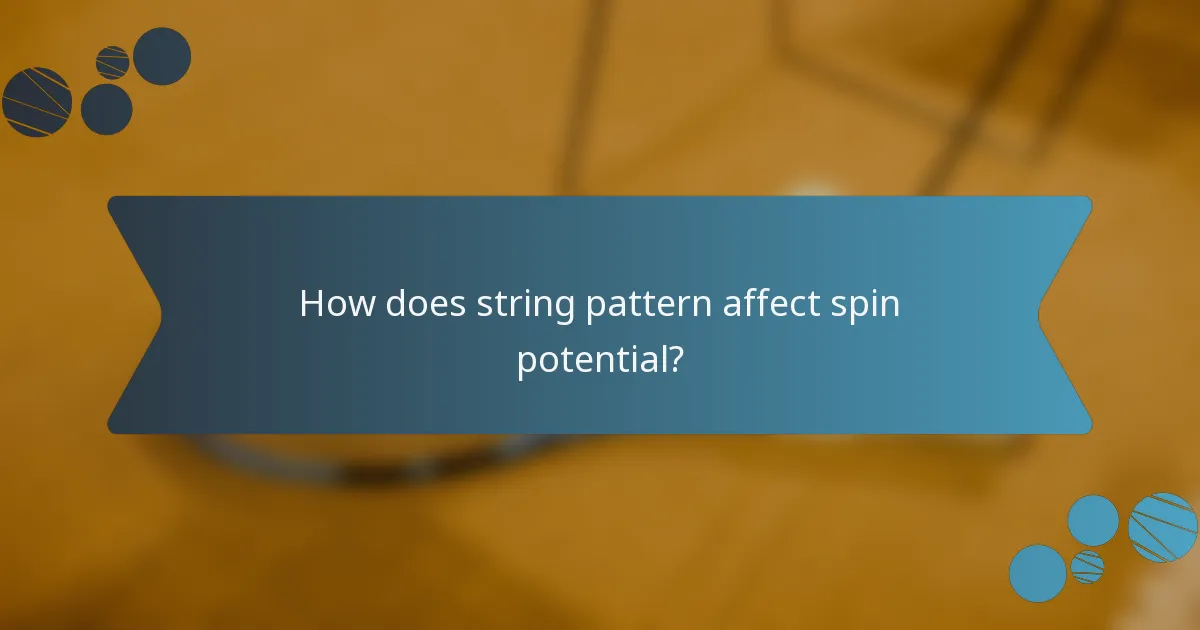 How does string pattern affect spin potential?